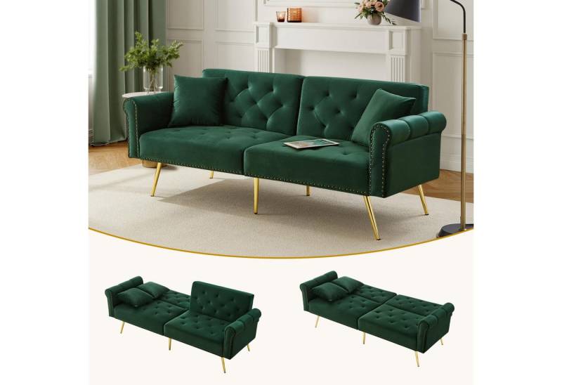 HAUSS SPOLE Schlafsofa Rückenlehne mit 3-stufiger Verstellung, Schlaffunktion Samt Grün, Wohnzimmersofa 1 Teile, Samtbezug, Rückenlehne mit 3-stufiger Verstellung HAUSS SPOLE Schlafsofa Rückenlehne mit 3-stufiger Verstellung, Schlaffunktion Samt Grün, Wohnzimmersofa 1 Teile, Samtbezug, Rückenlehne mit 3-stufiger Verstellung von HAUSS SPOLE