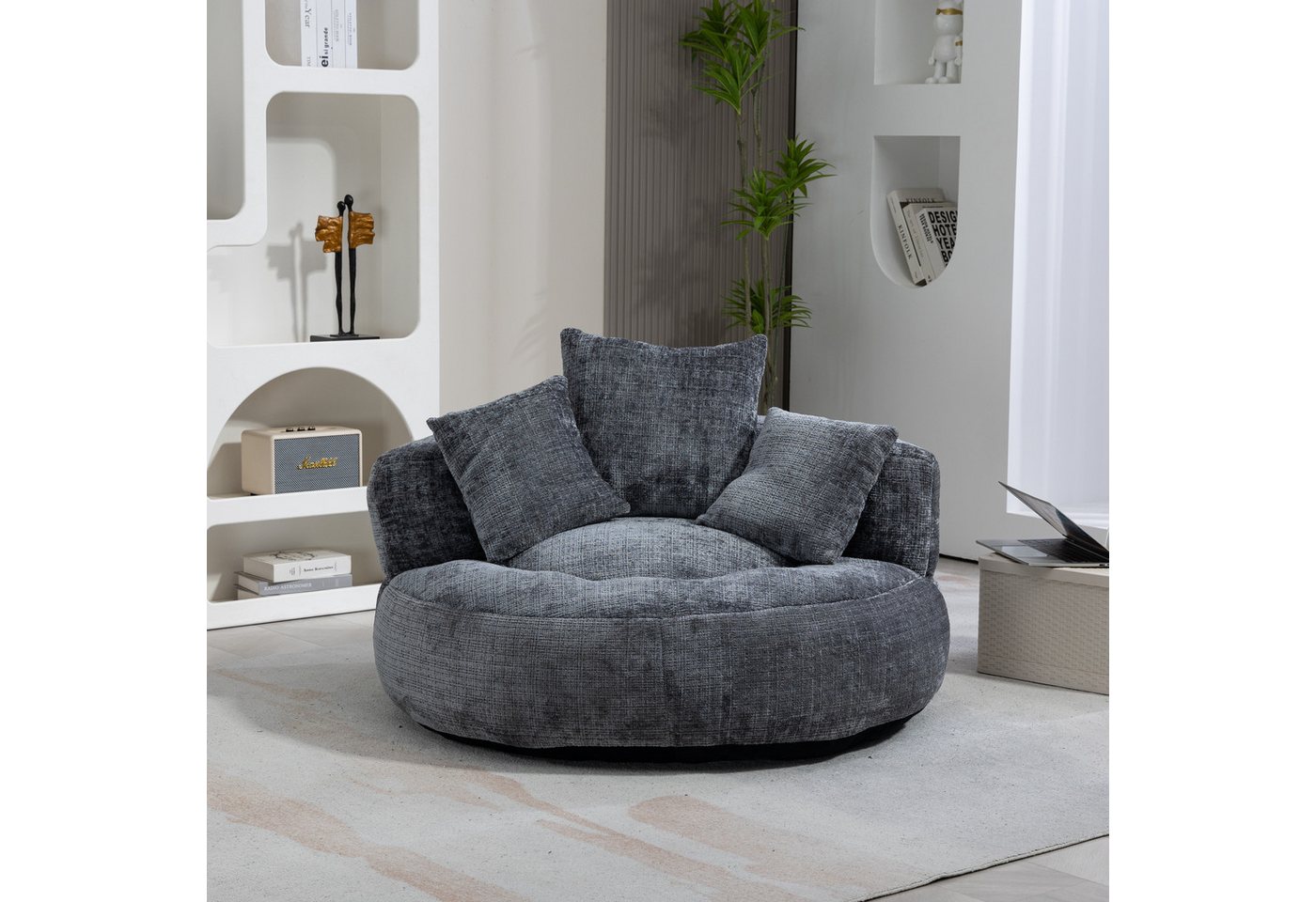 HAUSS SPOLE Schlafsofa Sitzsack Relaxsessel Posterstuhl, Extrabreit Lazy Sofa mit 3 Kissen, Lazy Sofa Chenille mit Hohem Rücken & 3 Kissen – Ergonomischer Lounger für Erwachsene & Kinder, Indoor & Outdoor, Gaming Stuhl für Schlafzimmer, Büro, Wohnzimmer – 150 kg Kapazität, mit Relaxfunktion HAUSS SPOLE Schlafsofa Sitzsack Relaxsessel Posterstuhl, Extrabreit Lazy Sofa mit 3 Kissen, Lazy Sofa Chenille mit Hohem Rücken & 3 Kissen – Ergonomischer Lounger für Erwachsene & Kinder, Indoor & Outdoor, Gaming Stuhl für Schlafzimmer, Büro, Wohnzimmer – 150 kg Kapazität, mit Relaxfunktion von HAUSS SPOLE