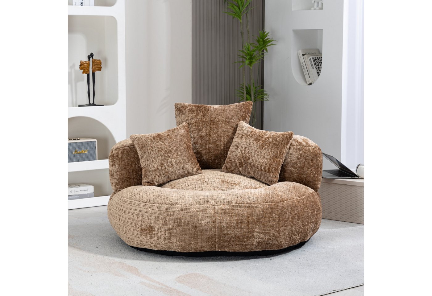 HAUSS SPOLE Schlafsofa Sitzsack Relaxsessel Posterstuhl, Extrabreit Lazy Sofa mit 3 Kissen, Lazy Sofa Chenille mit Hohem Rücken & 3 Kissen – Ergonomischer Lounger für Erwachsene & Kinder, Indoor & Outdoor, Gaming Stuhl für Schlafzimmer, Büro, Wohnzimmer – 150 kg Kapazität, mit Relaxfunktion HAUSS SPOLE Schlafsofa Sitzsack Relaxsessel Posterstuhl, Extrabreit Lazy Sofa mit 3 Kissen, Lazy Sofa Chenille mit Hohem Rücken & 3 Kissen – Ergonomischer Lounger für Erwachsene & Kinder, Indoor & Outdoor, Gaming Stuhl für Schlafzimmer, Büro, Wohnzimmer – 150 kg Kapazität, mit Relaxfunktion von HAUSS SPOLE