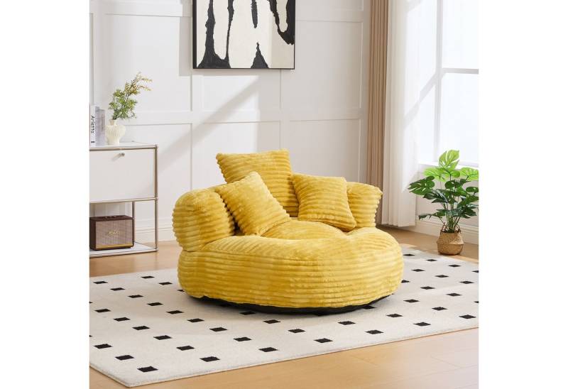 HAUSS SPOLE Schlafsofa Sitzsack Relaxsessel Posterstuhl, Extrabreit Lazy Sofa mit 3 Kissen von HAUSS SPOLE