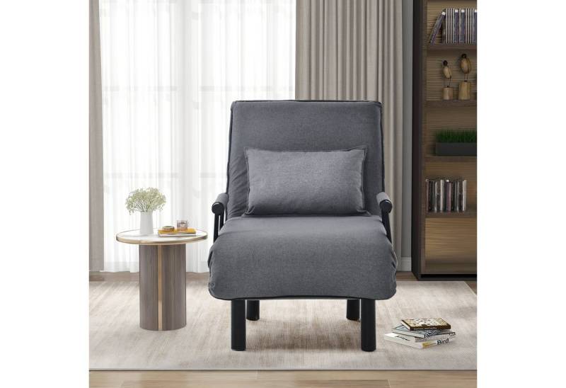 HAUSS SPOLE Schlafsofa Umwandelbarer Schlafsofa-Schlafsessel, klappbarer Sessel mit Kissen, mit Kissen von HAUSS SPOLE
