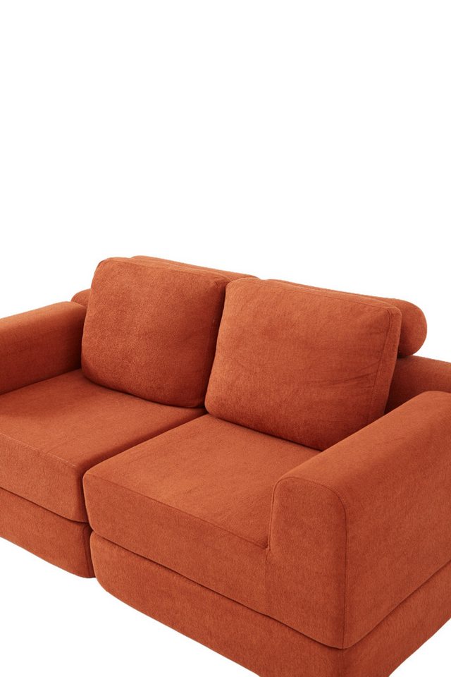 HAUSS SPOLE Schlafsofa mit Schlaffunktion Ecksofa Wohnzimmersofa mit Kissen von HAUSS SPOLE