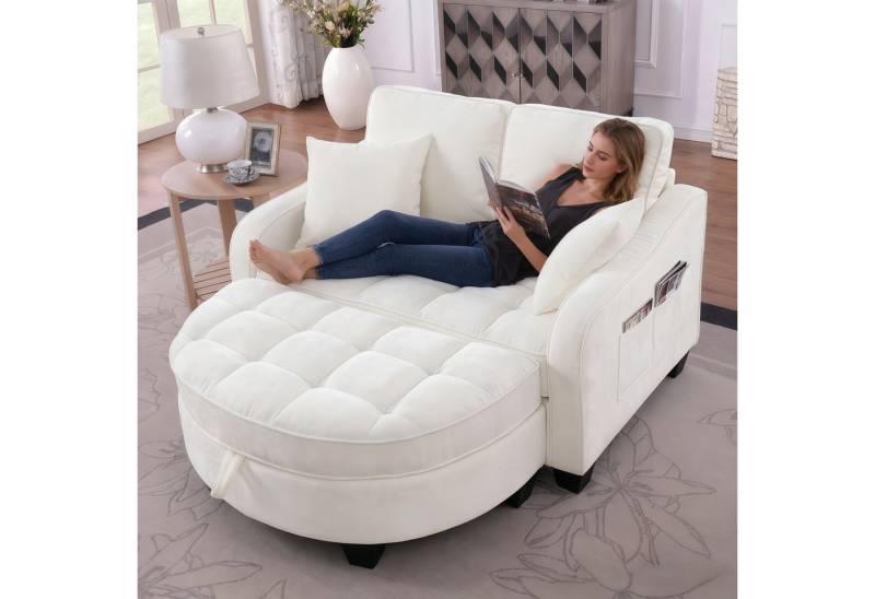 HAUSS SPOLE Schlafsofa mit Schlaffunktion Wohnzimmersofa Multifunktionales Sofa mit Hocker HAUSS SPOLE Schlafsofa mit Schlaffunktion Wohnzimmersofa Multifunktionales Sofa mit Hocker von HAUSS SPOLE