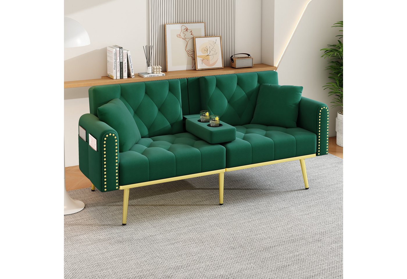 HAUSS SPOLE Schlafsofa mit bettfunktion 2 sitzer Klappsofa mit Getränkehalter für Wohn/Schlaf, Freizeitsofa, Polstersofa 1 Teile, mit Liegefunktion, drei verstellbaren Neigungswinkeln. HAUSS SPOLE Schlafsofa mit bettfunktion 2 sitzer Klappsofa mit Getränkehalter für Wohn/Schlaf, Freizeitsofa, Polstersofa 1 Teile, mit Liegefunktion, drei verstellbaren Neigungswinkeln. von HAUSS SPOLE