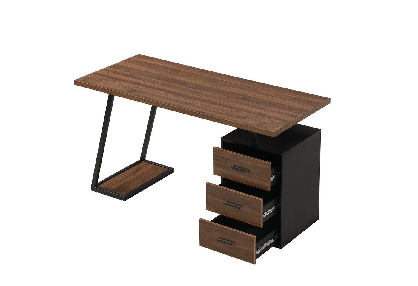 HAUSS SPOLE Schreibtisch 140 x 60 x 30 cm mit 3 Schubladen Industrial Schreibtisch Braun HAUSS SPOLE Schreibtisch 140 x 60 x 30 cm mit 3 Schubladen Industrial Schreibtisch Braun von HAUSS SPOLE