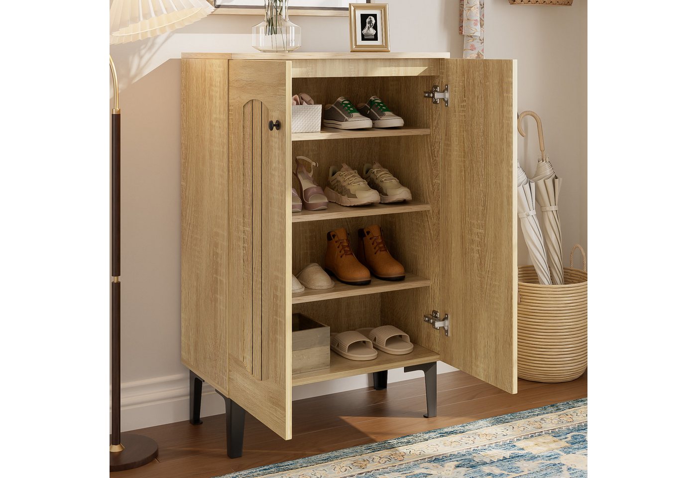 HAUSS SPOLE Schuhschrank Multifunktionaler Schuhkipper Schuhständer mit Doppeltüren HAUSS SPOLE Schuhschrank Multifunktionaler Schuhkipper Schuhständer mit Doppeltüren von HAUSS SPOLE