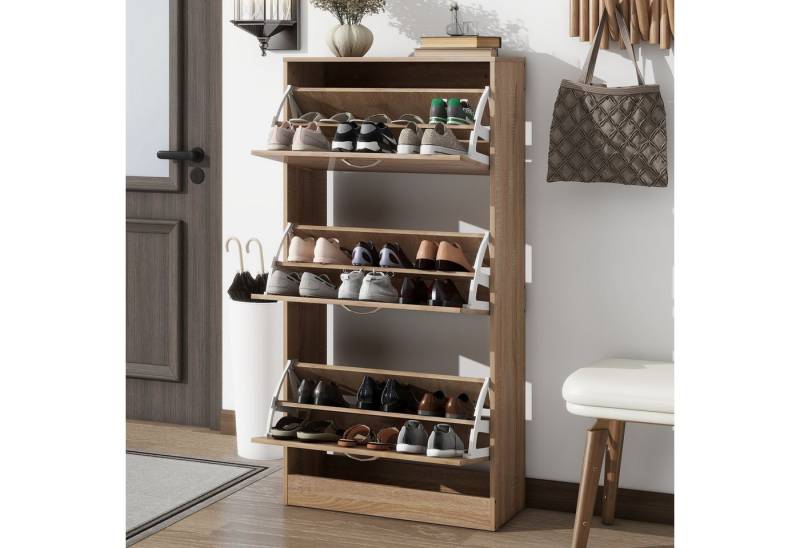 HAUSS SPOLE Schuhschrank Vintage Schuhregal Schuhkipper mit 2 Klapptüren Schuhständer von HAUSS SPOLE
