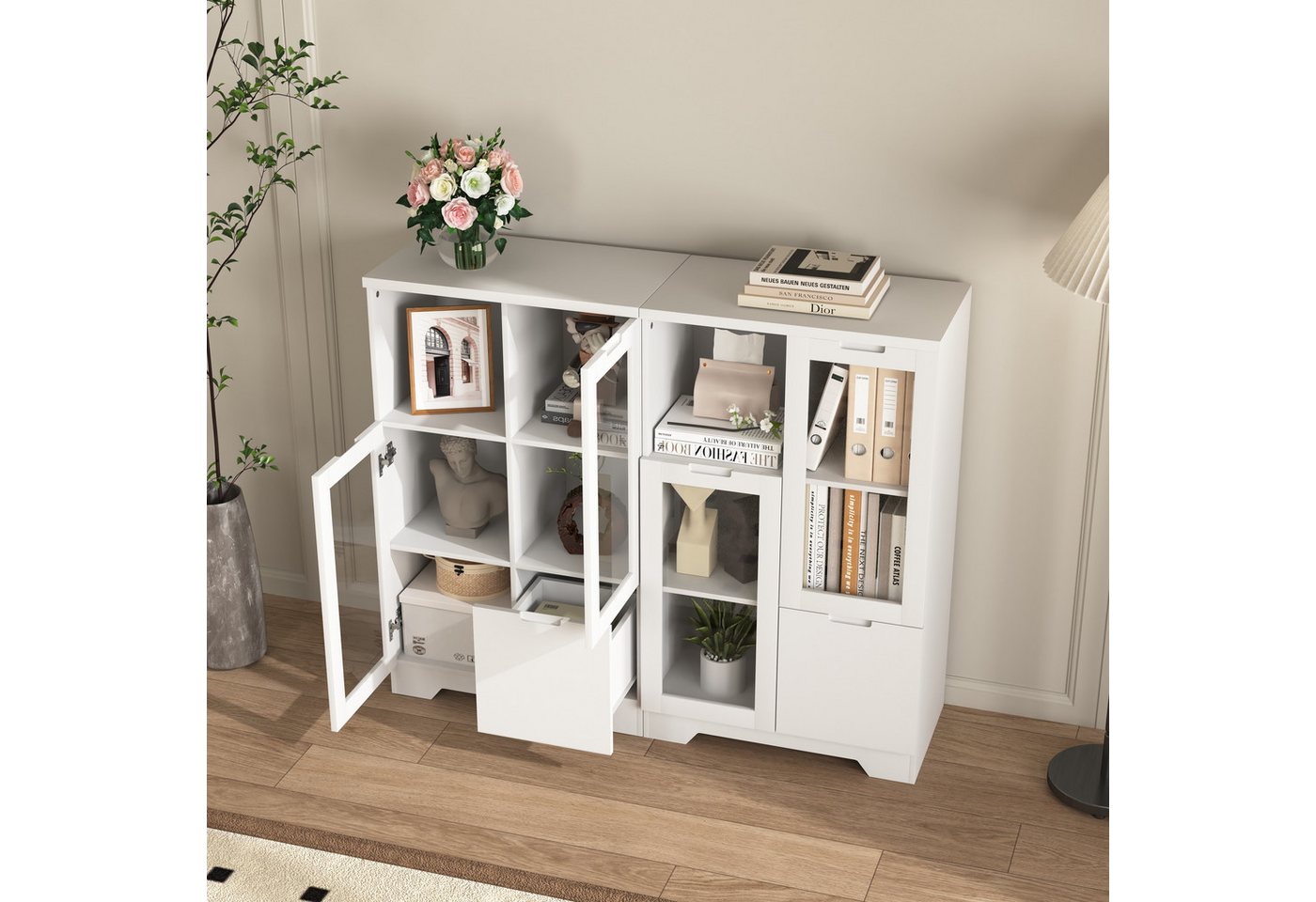 HAUSS SPOLE Sideboard Bücherregal Wohnzimmerschrank Beistellschrank Buffetschrank HAUSS SPOLE Sideboard Bücherregal Wohnzimmerschrank Beistellschrank Buffetschrank von HAUSS SPOLE