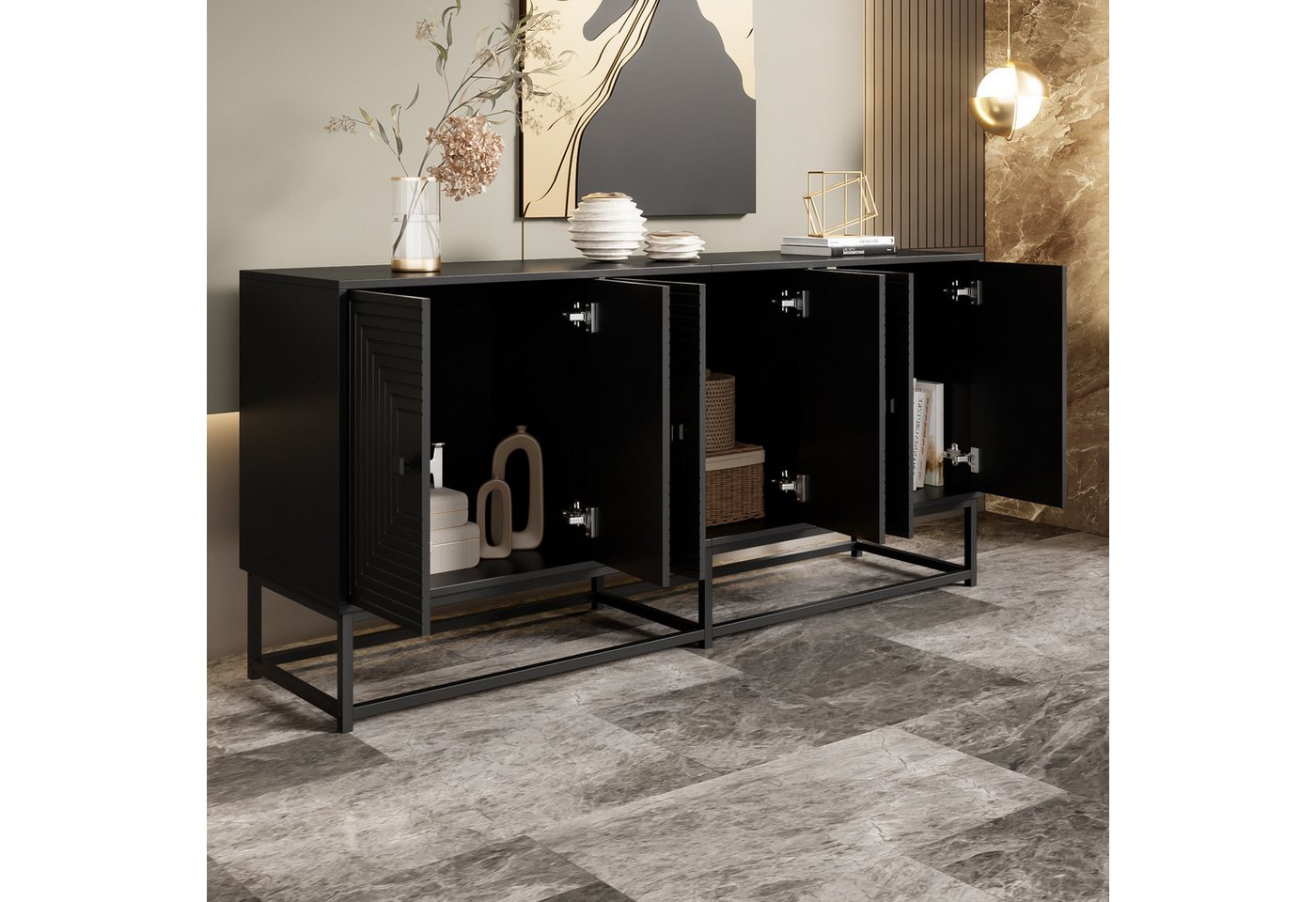 HAUSS SPOLE Sideboard Moderner Aufbewahrungsschrank für Wohnzimmer, Esszimmer & Büro HAUSS SPOLE Sideboard Moderner Aufbewahrungsschrank für Wohnzimmer, Esszimmer & Büro von HAUSS SPOLE