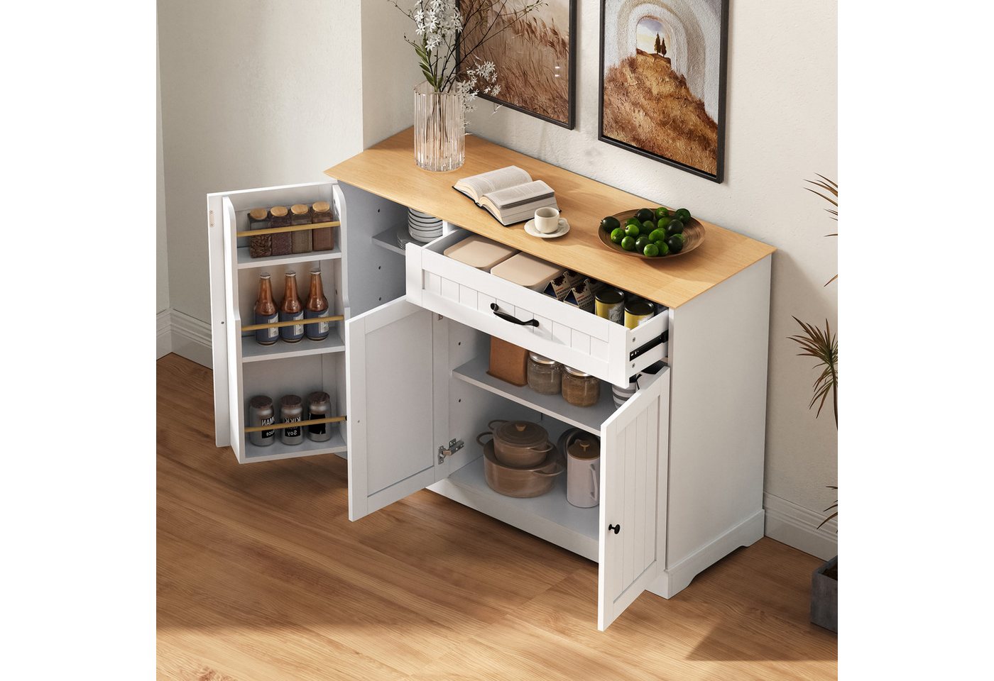HAUSS SPOLE Sideboard Modernes Buffetschrank Küchenschrank für Esszimmer, Wohnzimmer & Diele HAUSS SPOLE Sideboard Modernes Buffetschrank Küchenschrank für Esszimmer, Wohnzimmer & Diele von HAUSS SPOLE