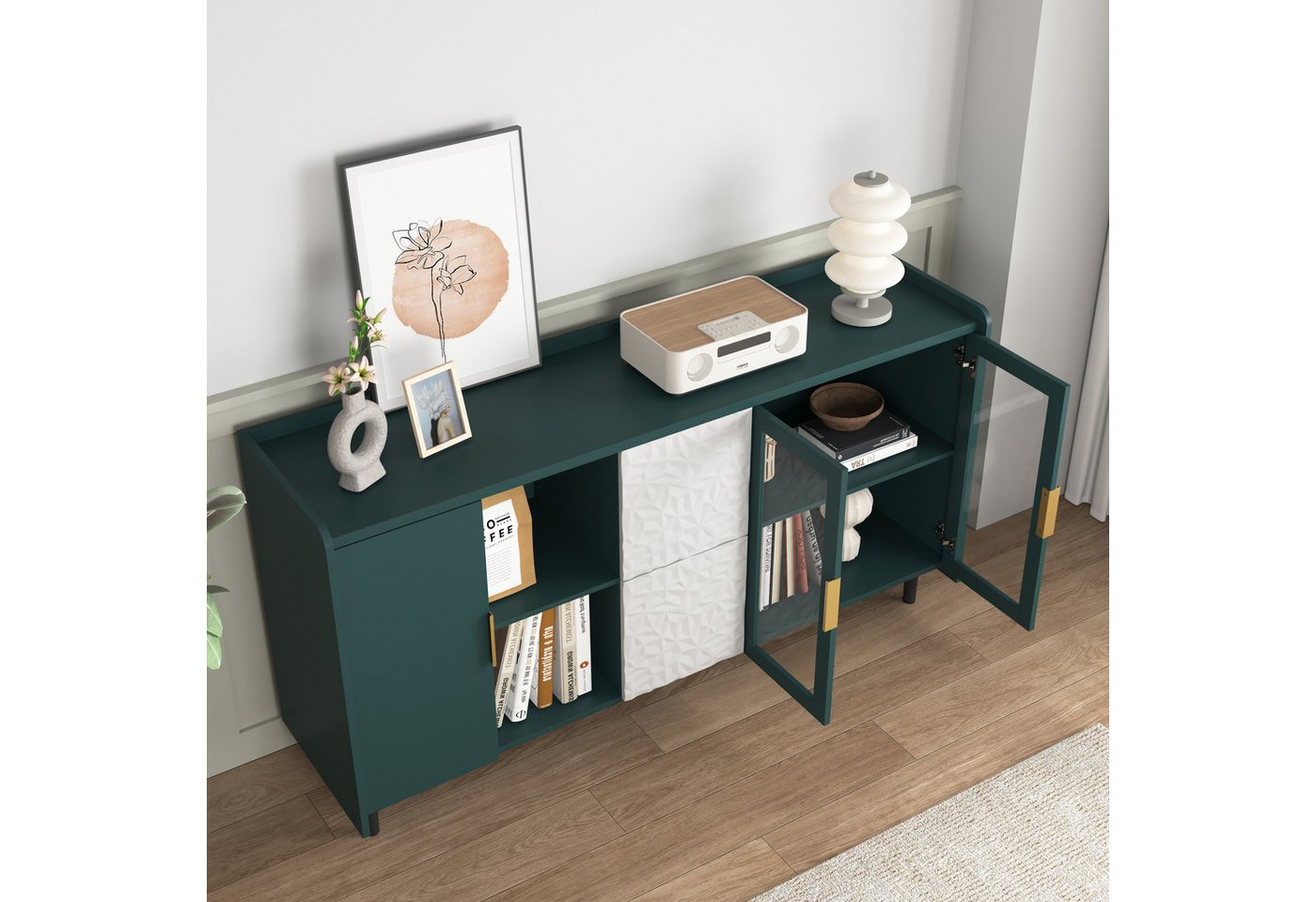HAUSS SPOLE Sideboard Vorratsschrank Aufbewahrungsschrank Buffetschrank mit 2 Schubladen HAUSS SPOLE Sideboard Vorratsschrank Aufbewahrungsschrank Buffetschrank mit 2 Schubladen von HAUSS SPOLE