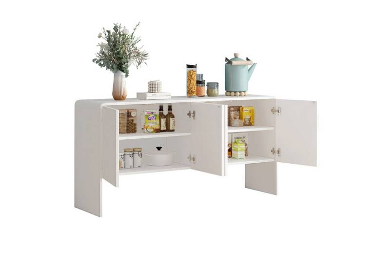 HAUSS SPOLE Sideboard mit 4 Türen und Rückstoßvorrichtung für Wohnzimmer Moderner Stil Weiß HAUSS SPOLE Sideboard mit 4 Türen und Rückstoßvorrichtung für Wohnzimmer Moderner Stil Weiß von HAUSS SPOLE