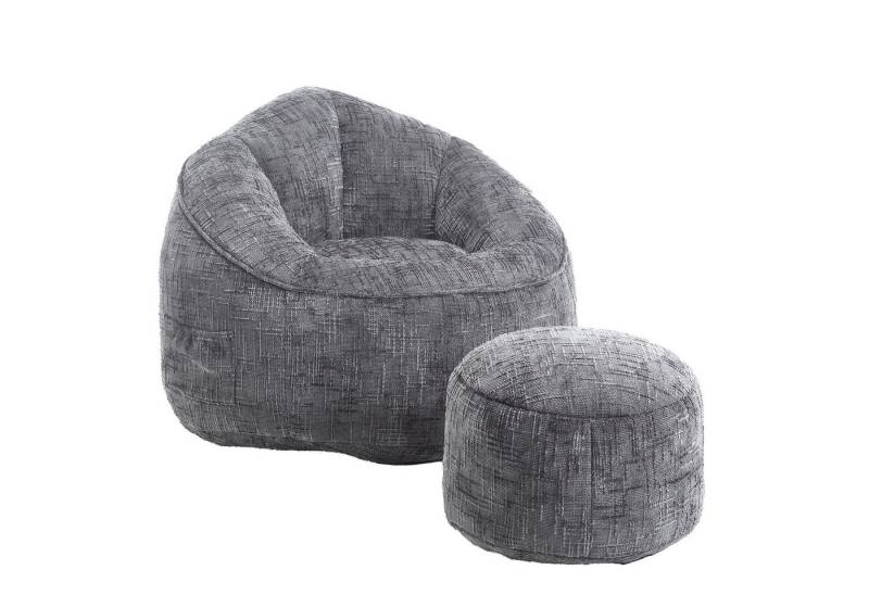 HAUSS SPOLE Sofa Sitzsack Relaxsessel Posterstuhl, Lazy Sofa mit Fußstütze, Seitentaschen, Sitzsack Sofa Stuhl für Erwachsene, Hochdichter Schaumstoff, Ergonomisches Design mit Fußstütze, Kompakte Größe, Ideal für Wohnzimmer & Schlafzimmer, bis 150kg, mit Relaxfunktion von HAUSS SPOLE
