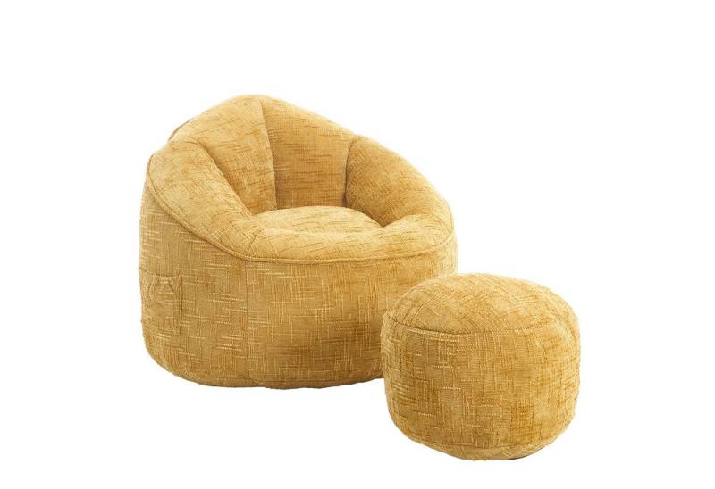 HAUSS SPOLE Sofa Sitzsack Relaxsessel Posterstuhl, Lazy Sofa mit Fußstütze, Seitentaschen, Sitzsack Sofa Stuhl für Erwachsene, Hochdichter Schaumstoff, Ergonomisches Design mit Fußstütze, Kompakte Größe, Ideal für Wohnzimmer & Schlafzimmer, bis 150kg, mit Relaxfunktion von HAUSS SPOLE