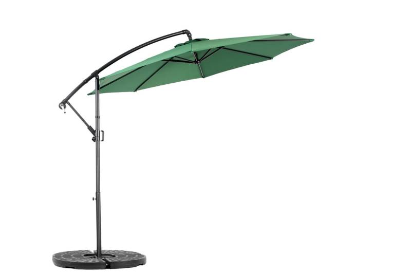 HAUSS SPOLE Sonnenschirm Gartenschirm Ampelschirm Balkonschirm mit Kurbel, 453× 267 cm(L × B), LxB: 294x294 cm, Schirm, mit Kurbelmechanismus, UV-Schutz für Garten, Terrasse, Pool von HAUSS SPOLE