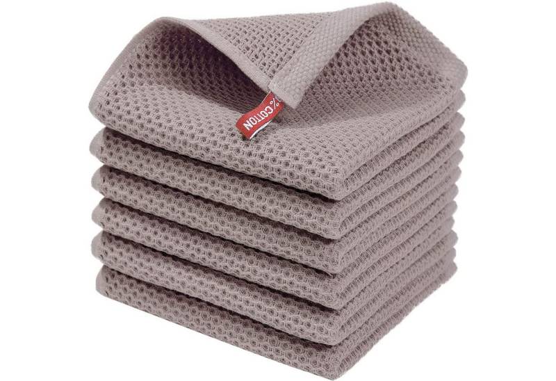 HAUSS SPOLE Spültuch Geschirrtuch, (Spar-Set, 4-tlg/6-tlg),100% Baumwolle, (Geschirrtücher Geschirrtuch 4er oder 6er Set 34 x 34 cm oder 34 x 73cm, 6-tlg., Geschirr Küchen Tuch Tücher Handtücher Handtuch Küchenhandtuch), aus 100% Baumwolle von HAUSS SPOLE