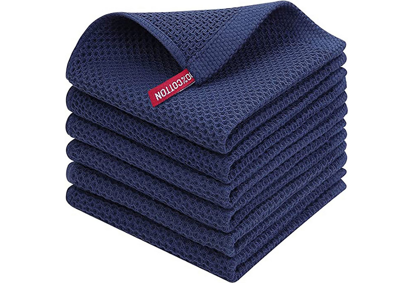 HAUSS SPOLE Spültuch Geschirrtuch, (Spar-Set, 4-tlg/6-tlg),100% Baumwolle, (Geschirrtücher Geschirrtuch 4er oder 6er Set 34 x 34 cm oder 34 x 73cm, 6-tlg., Geschirr Küchen Tuch Tücher Handtücher Handtuch Küchenhandtuch), aus 100% Baumwolle von HAUSS SPOLE