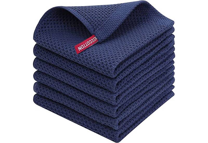 HAUSS SPOLE Spültuch Geschirrtuch, (Spar-Set, 4-tlg/6-tlg),100% Baumwolle, (Geschirrtücher Geschirrtuch 4er oder 6er Set 34 x 34 cm oder 34 x 73cm, 6-tlg., Geschirr Küchen Tuch Tücher Handtücher Handtuch Küchenhandtuch), aus 100% Baumwolle von HAUSS SPOLE