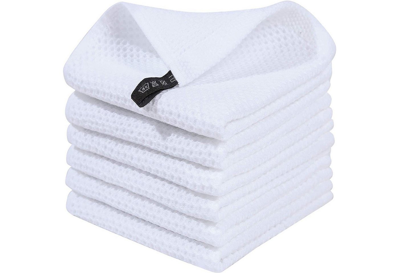 HAUSS SPOLE Spültuch Geschirrtuch, (Spar-Set, 4-tlg/6-tlg),100% Baumwolle, (Geschirrtücher Geschirrtuch 4er oder 6er Set 34 x 34 cm oder 34 x 73cm, 6-tlg., Geschirr Küchen Tuch Tücher Handtücher Handtuch Küchenhandtuch), aus 100% Baumwolle von HAUSS SPOLE