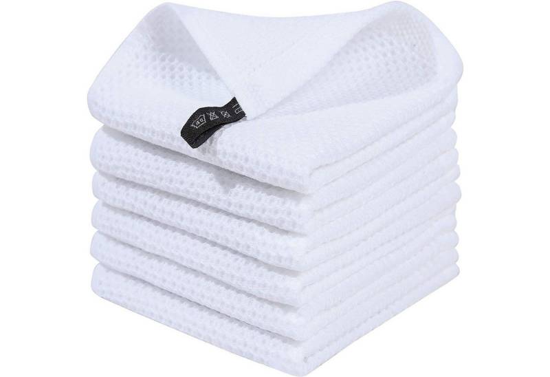 HAUSS SPOLE Spültuch Geschirrtuch, (Spar-Set, 4-tlg/6-tlg),100% Baumwolle, (Geschirrtücher Geschirrtuch 4er oder 6er Set 34 x 34 cm oder 34 x 73cm, 6-tlg., Geschirr Küchen Tuch Tücher Handtücher Handtuch Küchenhandtuch), aus 100% Baumwolle von HAUSS SPOLE