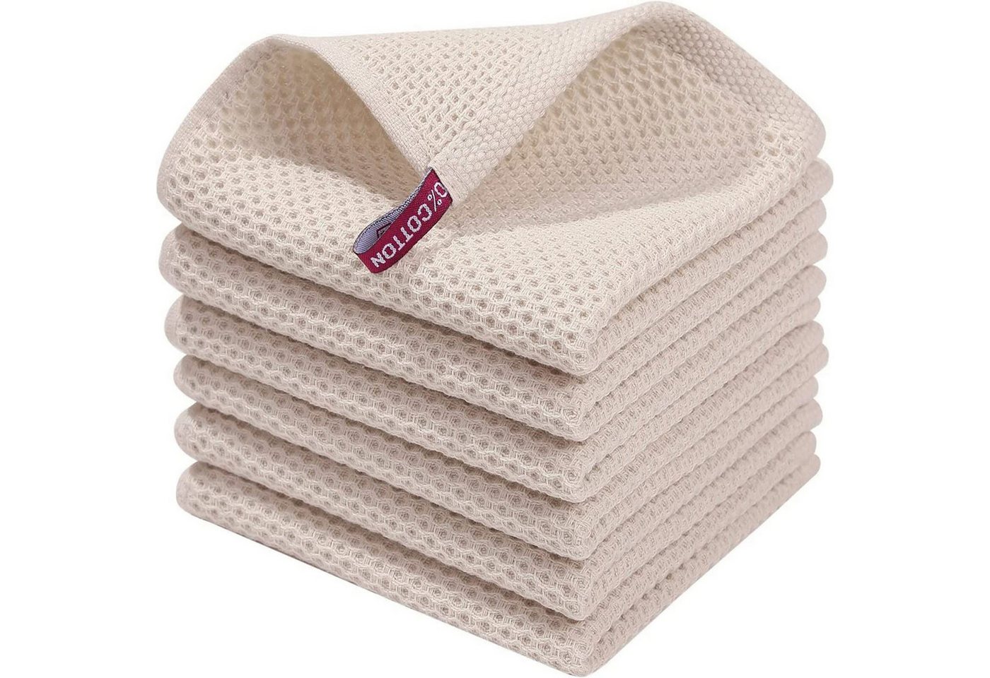 HAUSS SPOLE Spültuch Geschirrtuch, (Spar-Set, 4-tlg/6-tlg),100% Baumwolle, (Geschirrtücher Geschirrtuch 4er oder 6er Set 34 x 34 cm oder 34 x 73cm, 6-tlg., Geschirr Küchen Tuch Tücher Handtücher Handtuch Küchenhandtuch), aus 100% Baumwolle von HAUSS SPOLE