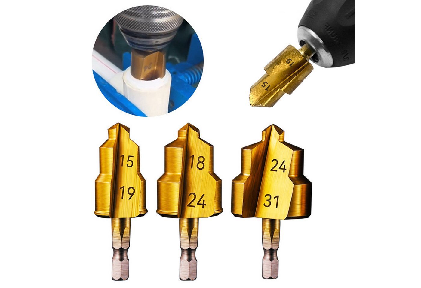 HAUSS SPOLE Stufenbohrer PPR Stufenbohrer Set Stufenbohrer 20/25/32 mm Wasserrohr Bohrer HAUSS SPOLE Stufenbohrer PPR Stufenbohrer Set Stufenbohrer 20/25/32 mm Wasserrohr Bohrer von HAUSS SPOLE