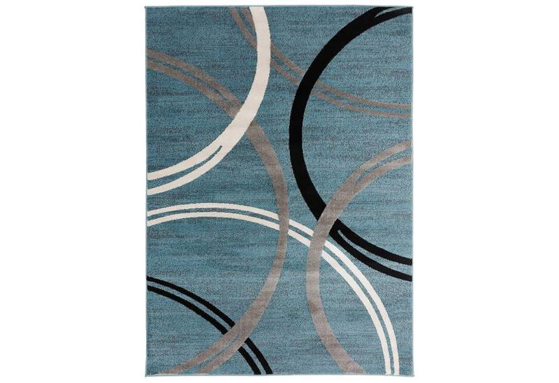 HAUSS SPOLE Teppich Plüsch Shaggy Carpet Moderner Teppich mit gewelltem Kreis-Design, rechteckig, 80x120cm von HAUSS SPOLE