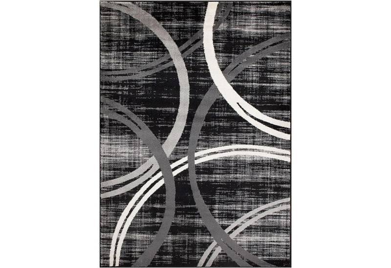 HAUSS SPOLE Teppich Plüsch Shaggy Carpet Moderner Teppich mit gewelltem Kreis-Design, rechteckig, 80x120cm von HAUSS SPOLE