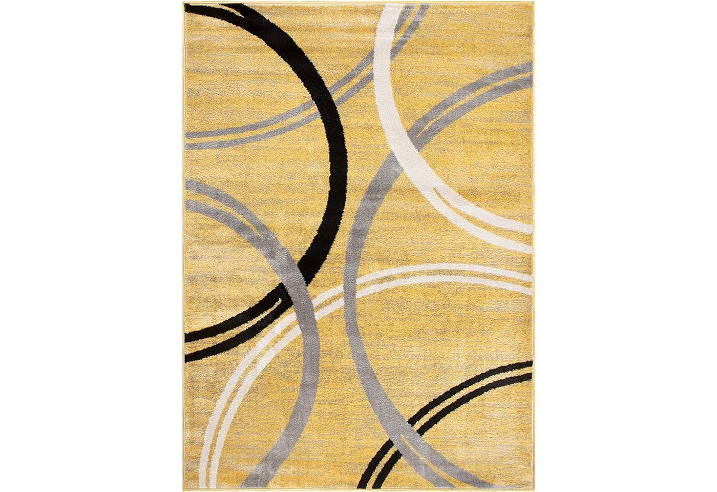 HAUSS SPOLE Teppich Plüsch Shaggy Carpet Moderner Teppich mit gewelltem Kreis-Design, rechteckig, 80x120cm von HAUSS SPOLE