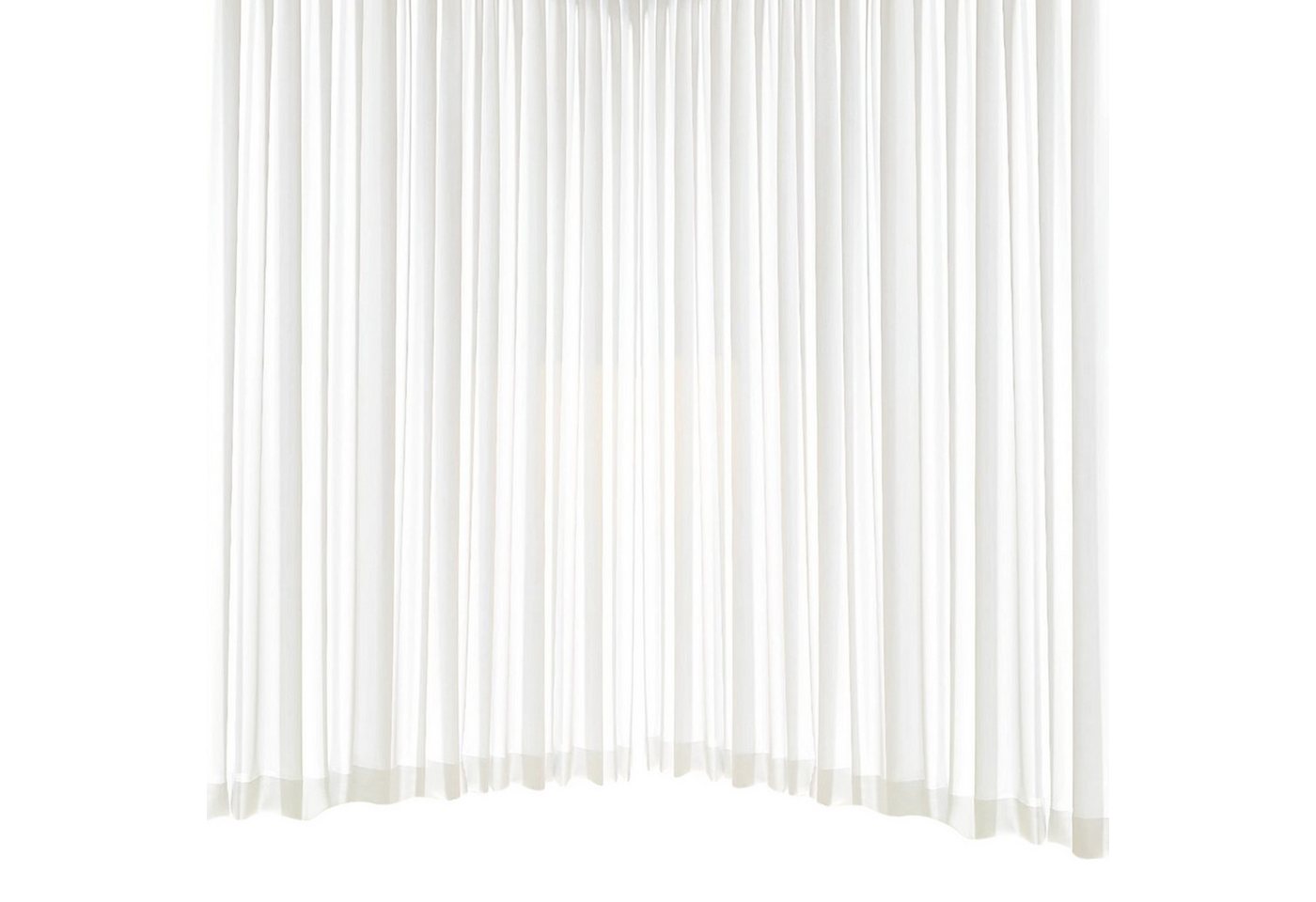 HAUSS SPOLE Vorhang 2er halbtransparente Vorhänge Store Fenstervorhang, Ösen (2 St), halbtransparent, Polyesterfaser, Leinen-Optik Schlafzimmer Ösenvorhang 4CM Ösen ohne Haken von HAUSS SPOLE