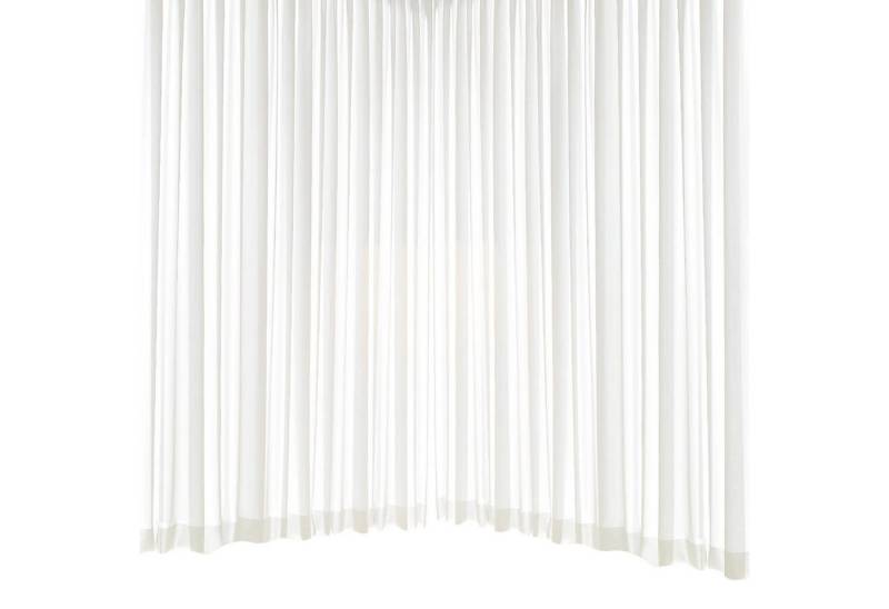 HAUSS SPOLE Vorhang 2er halbtransparente Vorhänge Store Fenstervorhang, Ösen (2 St), halbtransparent, Polyesterfaser, Leinen-Optik Schlafzimmer Ösenvorhang 4CM Ösen ohne Haken von HAUSS SPOLE
