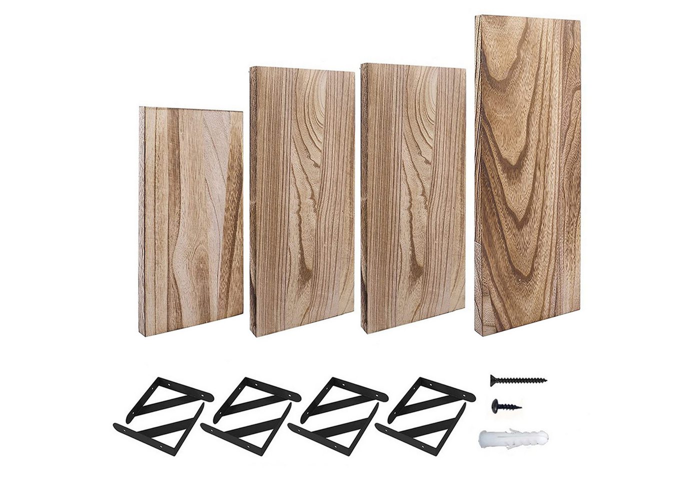 HAUSS SPOLE Wandregal 4er-Set Schweberegale Wandregale Wandaufbewahrung Bücherregale, Wandboard Badezimmerregal Schweberegale Bücherregale Hängeregale 4-tlg., Massivholz Regale Küche Wohnzimmer Schlafzimmer Pflanzen CDs Deko usw HAUSS SPOLE Wandregal 4er-Set Schweberegale Wandregale Wandaufbewahrung Bücherregale, Wandboard Badezimmerregal Schweberegale Bücherregale Hängeregale 4-tlg., Massivholz Regale Küche Wohnzimmer Schlafzimmer Pflanzen CDs Deko usw von HAUSS SPOLE