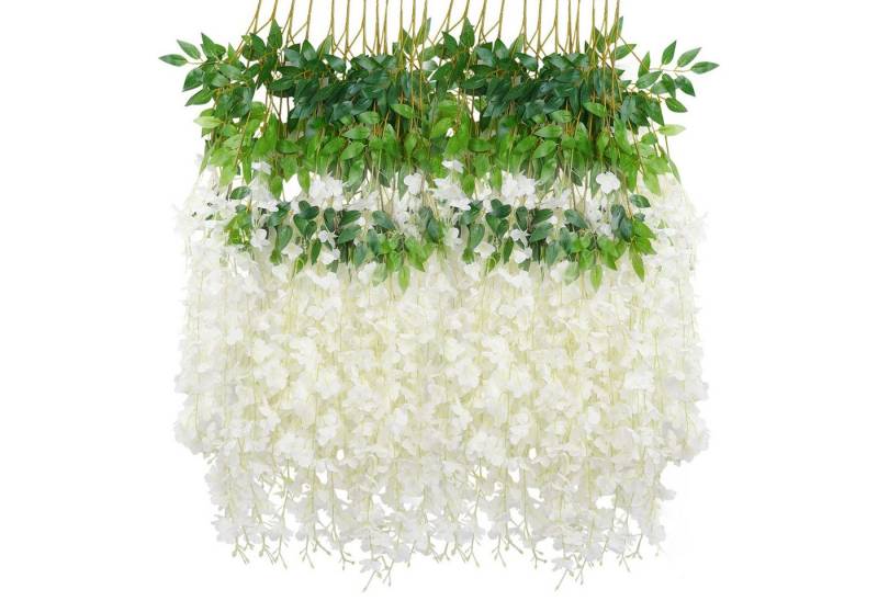 Kunstblume 12 Stück Wisteria Künstliche Glyzinien Blumen Hängende Glyzinien, HAUSS SPOLE, an der Wand, Türen, Schaukeln, Spiegel und überall aufhängen von HAUSS SPOLE