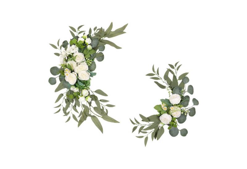 Kunstblumenstrauß Künstliche Sonnenblumen-Blumen-Set hängende Blumenarrangements Pfingstrosen, HAUSS SPOLE, Blumengirlande für Tür Hochzeit Party Wand Heimdekoration von HAUSS SPOLE