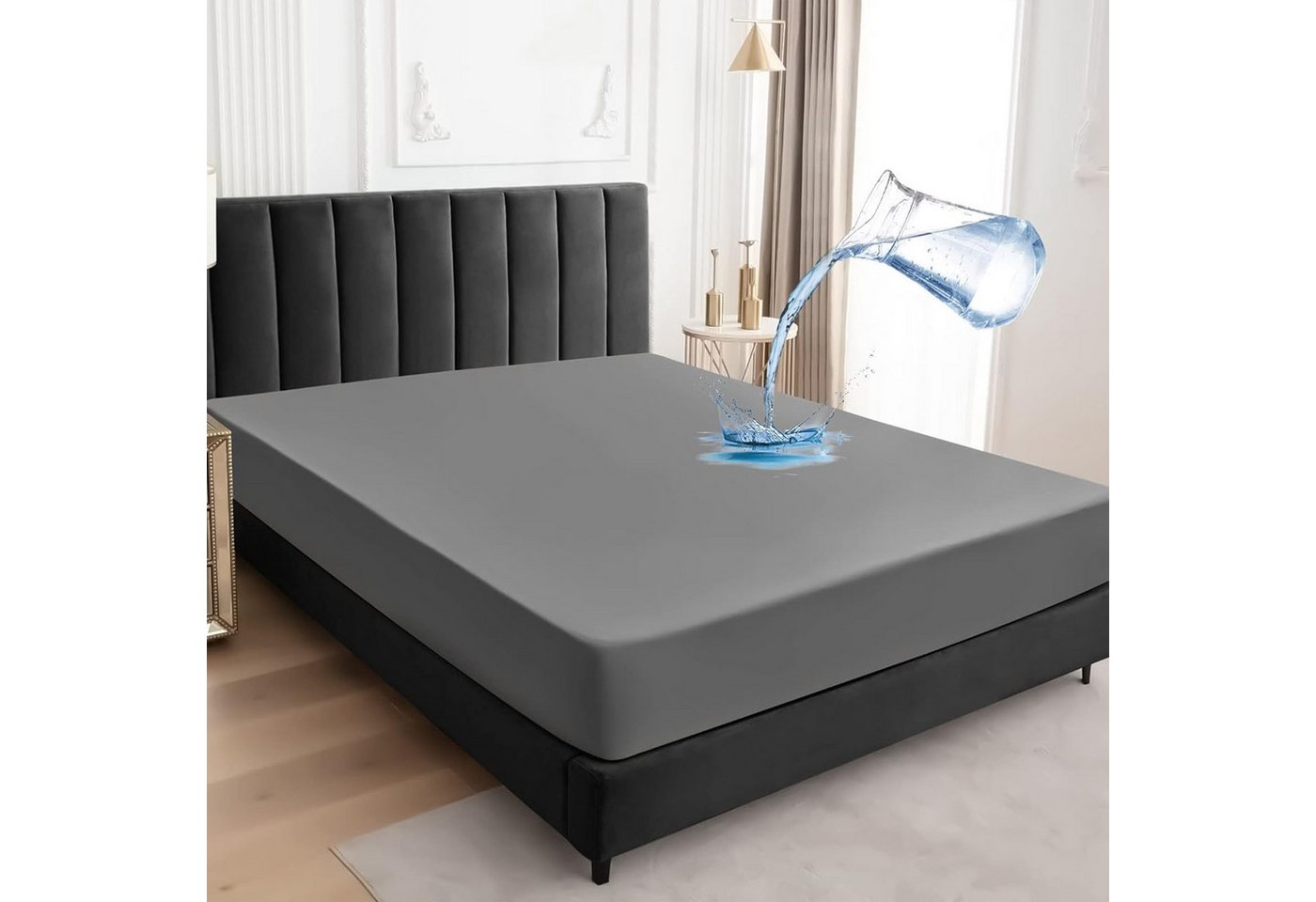 Matratzenauflage Baumwolle Atmungsaktive Matratzenschoner Matratzenauflage HAUSS SPOLE, 100% Wasserdicht,gummiband,atmungsaktiv, langlebig von HAUSS SPOLE