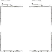 Atrium hks 180/150 z/e Grundkarton Eckumlenkung - Fensterbeschlag Schieben und Kippen - Stulp Versatz 9 mm links - Hautau von HAUTAU