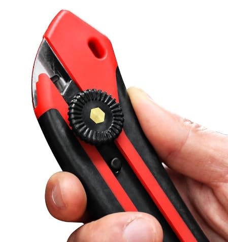 HAUTMEC Cuttermesser 25mm extra starkes Universalmesser, Mehrzweck-Kastenschneider, Ratschenmechanismus, verstärkter Glasfasergriff HT0250 HAUTMEC Cuttermesser 25mm extra starkes Universalmesser, Mehrzweck-Kastenschneider, Ratschenmechanismus, verstärkter Glasfasergriff HT0250 von HAUTMEC