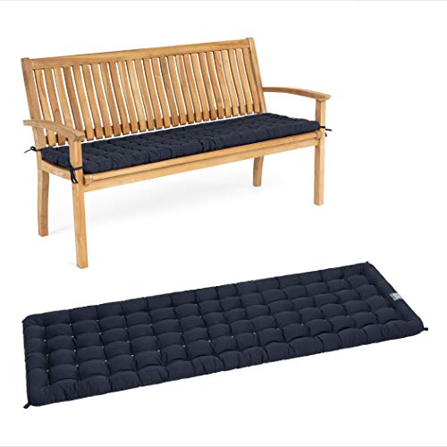 HAVE A SEAT Living - Gartenbank Auflage, Bequemes Sitzbank Polster - Orthopädisches Bank Sitzkissen, Waschbar bis 95°C, Made in Germany (Marine Blau, 100x48 cm - 1x) von HAVE A SEAT Living