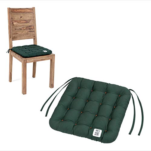 HAVE A SEAT Living - Stuhlkissen 40x40 6er Set - Bequemes Sitzkissen Orthopädisch, Waschbar bis 95°C, Indoor/Outdoor, Wetterfest - Made in Germany (6er Set - 40x40 cm, Moosgrün) von HAVE A SEAT Living