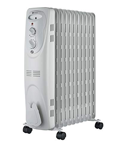 Haverland NYEC-11 Ölradiator | 2300W | 3 Heizstufen | Stufenloser Thermostatregler | Fahrbar | Kipp- und Überhitzungsschutz | Betriebsanzeige | Bodenrollen | Weiß von HAVERLAND