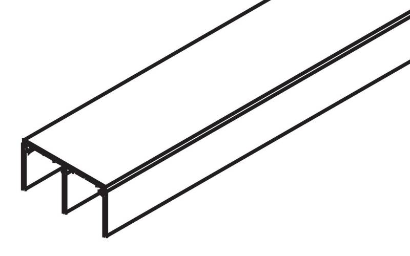 HAWA Möbelbeschlag Hawa Doppelführungsschiene, Alu eloxiert, L= 6000 mm von HAWA