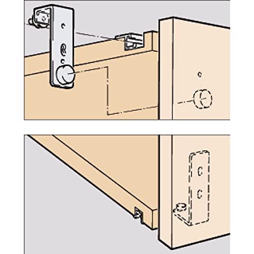 Hawa Regal A 25 H FS Schiebetürbeschlag für Holzschiebetür, Tragkraft 25kg, 1200x2400mm 1-türig von HAWA