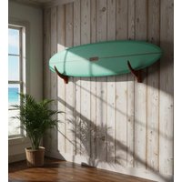 Horizontale Hand Geschnitzte Surfbrett Wandhalter Set Massives Teakholz Plumeria Blumenmuster Horizontale Hand Geschnitzte Surfbrett Wandhalter Set Massives Teakholz Plumeria Blumenmuster von HAWAIIBOARDRACKS