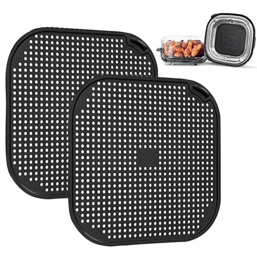 2pc Silikon Spritzschutz für Ninja FN101EU Airfryer Maschinenzubehör wiederverwendbare hitzebeständige Ölspritzmatte mit sicheren Verschlusslaschen und leicht zu hebendem Griff, Ninja Crispi Airfryer- 2pc Silikon Spritzschutz für Ninja FN101EU Airfryer Maschinenzubehör wiederverwendbare hitzebeständige Ölspritzmatte mit sicheren Verschlusslaschen und leicht zu hebendem Griff, Ninja Crispi Airfryer- von HAWILL