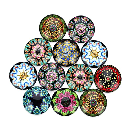 HAWILLOSCH Edelstein-Glas-Aufkleber-Patches 20 Stück 18 Mm Runde Patches Für Die Schmuckherstellung Und Heimdekoration von HAWILLOSCH