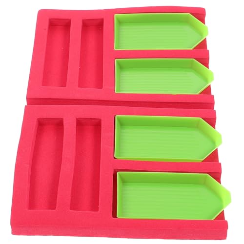 HAWILLOSCH 1 Satz Bausatz Teile Werkzeug Heimwerkzeug Platte DIY-Versorgung Tablett-Organizer Kieselgel rot von HAWILLOSCH