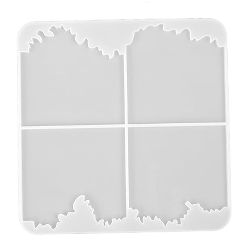 HAWILLOSCH 1 Stück Ozeanwellentischform unregelmäßiger Schimmel geformt UV Seemerkonte nautisch Küstendekor Untersetzer Silikonform Schalenmattenform DIY-Kristall-Epoxy-Form Kieselgel Weiß von HAWILLOSCH