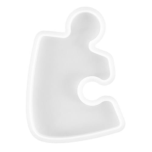 HAWILLOSCH 1 Stück Puzzle-Untersetzerform Herstellung Silikon -Epoxidform Untersetzer, der Form herstellt Untersetzerform Silikon tassenmattenform selber machen Kieselgel Weiß von HAWILLOSCH