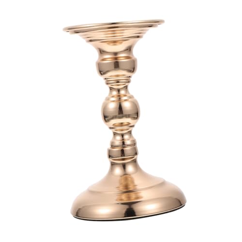 HAWILLOSCH 1stück Eleganter Kerzenständer Aus Metall Desktop Kerzenhalter Für Stilvolle Tischdekoration Für Wohnzimmer Und Besondere Anlässe Goldene Farbe Kompakte von HAWILLOSCH