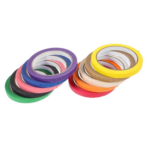 HAWILLOSCH 10 Rollen Farbiges Maler Abdeckband Masking Tape für DIY Kunstprojekte Stark Haftend Handreißbar Vielseitig Verwendbar für Innen und Außenbereiche Leicht und Praktisch für HAWILLOSCH 10 Rollen Farbiges Maler Abdeckband Masking Tape für DIY Kunstprojekte Stark Haftend Handreißbar Vielseitig Verwendbar für Innen und Außenbereiche Leicht und Praktisch für von HAWILLOSCH